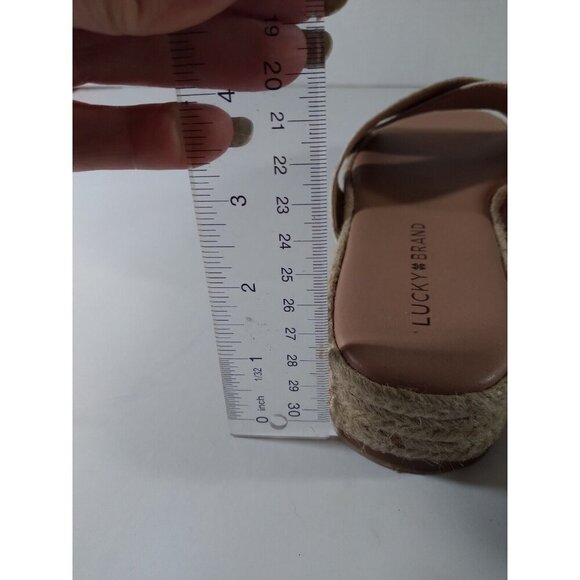 Lucky Brand Espadrille Sandals Tan Fabric Sz 7 M - Picture 8 of 12